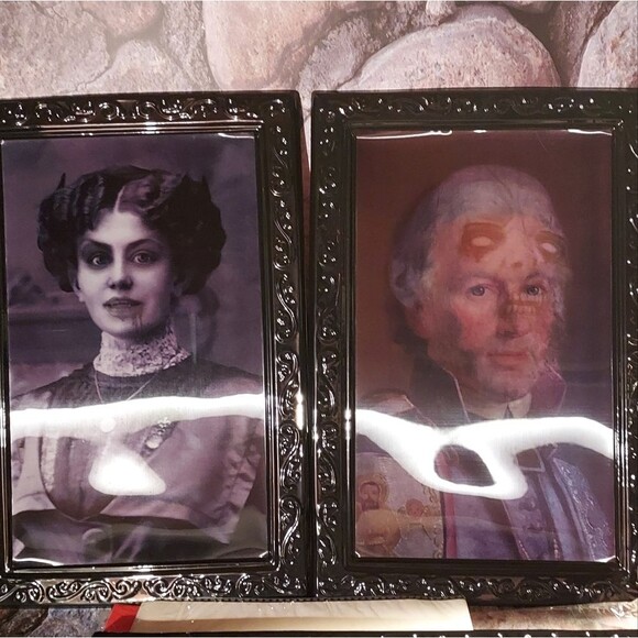 Plaatic 3D Halloween Black Picture Frame Set With Extras - Picture 1 of 4